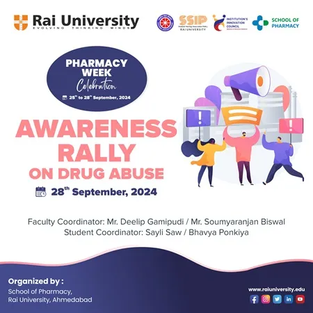 Pharmacy Week Celebration - Awareness Rally on Drug Abuse on 28<sup>th</sup> September, 2024