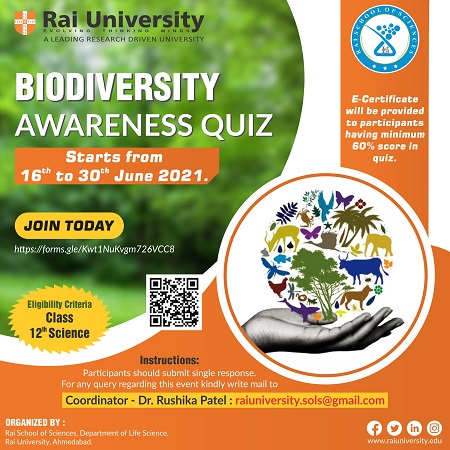 Quiz on the “Biodiversity Awareness” on 16<sup>th</sup> to 30<sup>th</sup> June 2021