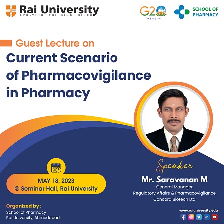 Guest Lecture on Current Scenario of Pharmacovigilance in Pharmacy on 18<sup>th</sup> May 2023