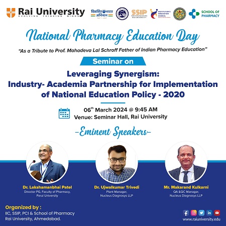 Seminar on: Leveraging Synergism: Industry- Academia Partnership for Implementation of National Education Policy - 2020 on  6<sup>th</sup> March, 2024