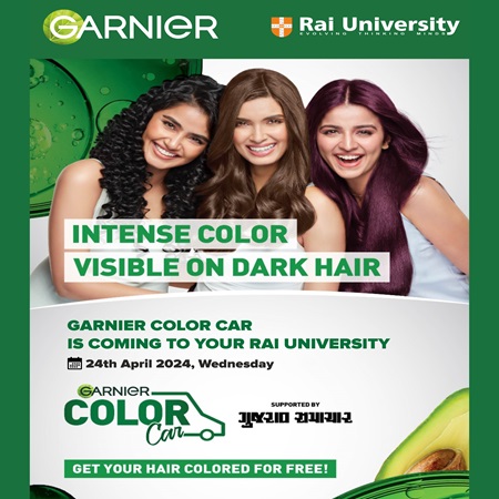 GARNIER COLOR CAR IS COMING TO YOUR RAI UNIVERSITY on 24<sup>th</sup> April 2024