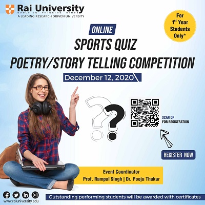 Online sports Quiz & Poetry/story Telling competition on 12 Dec 2020