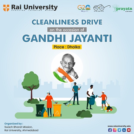 CLEANLINESS DRIVE on the occasion of GANDHI JAYANTI on 2<sup>nd</sup> October 2023