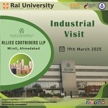 Industrial Visit ALLIES CONTAINERS LLP Miroli, Ahmedabad on  19<sup>th</sup> March, 2025