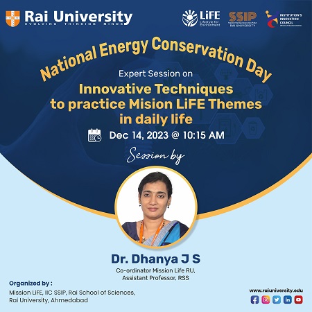 National Energy Conservation Day Expert Session on Innovative Techniques to practice Mision LiFE Themes in daily life on 14<sup>th</sup> Dec 2023